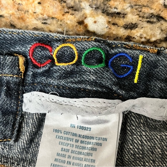 COOGI Wide-Leg Denim Jeans Boys 5 Blue 5-Pocket Mid Rise Embroidered Retro Vtg - Picture 10 of 10